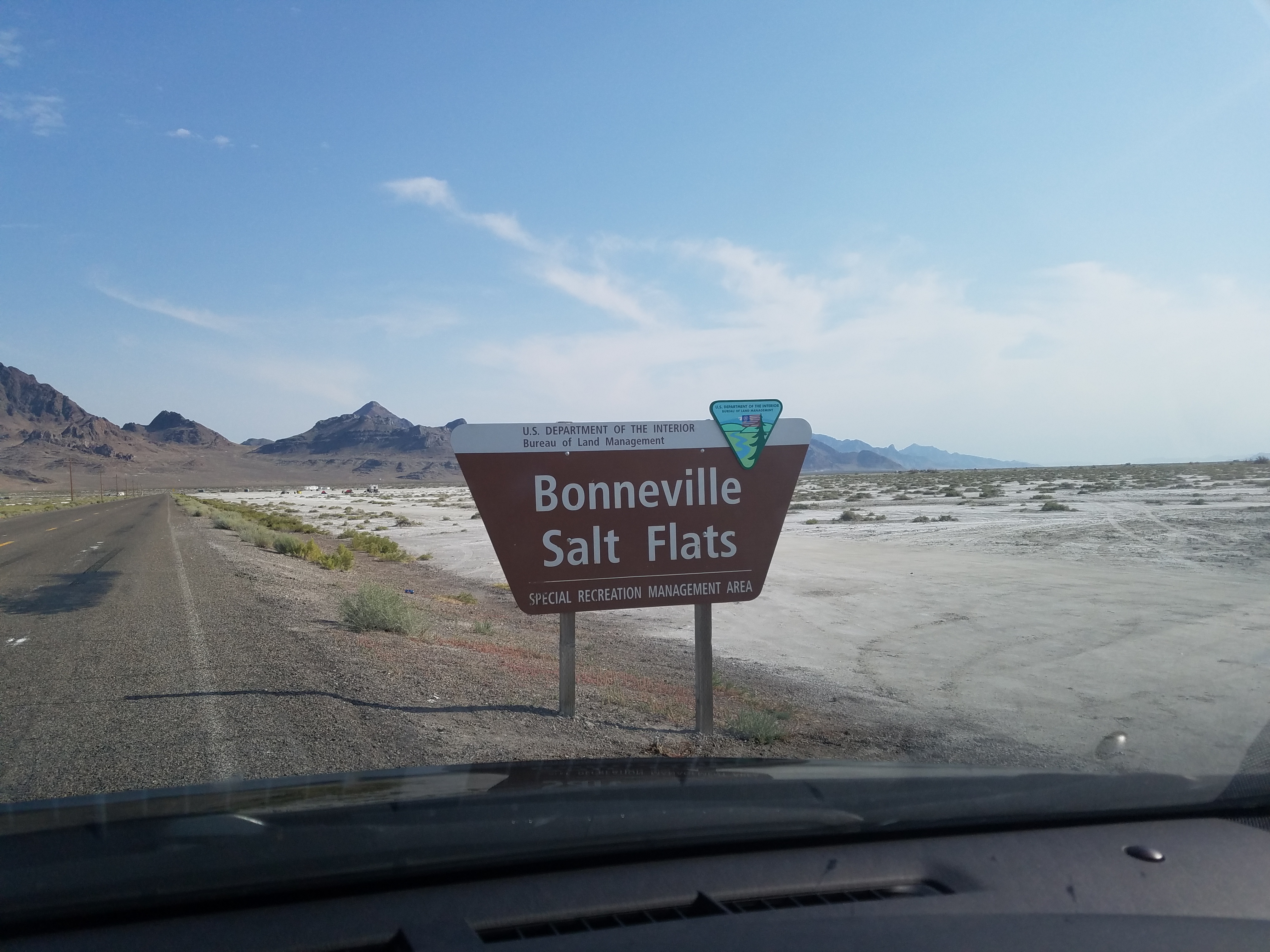 Bonneville Salt Flats Sign on Leppy Pass Road