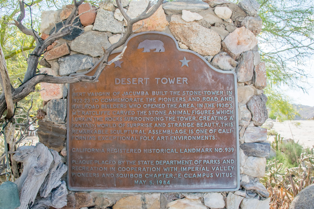 Desert Tower sign