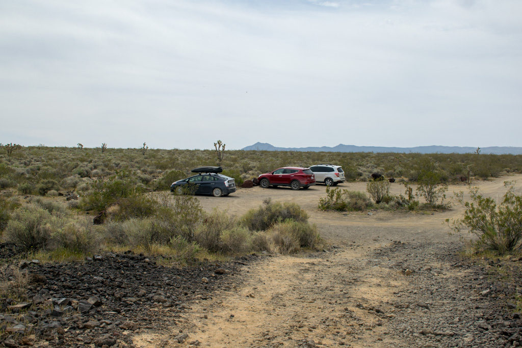 Parking at the Mojave Lava Tubes