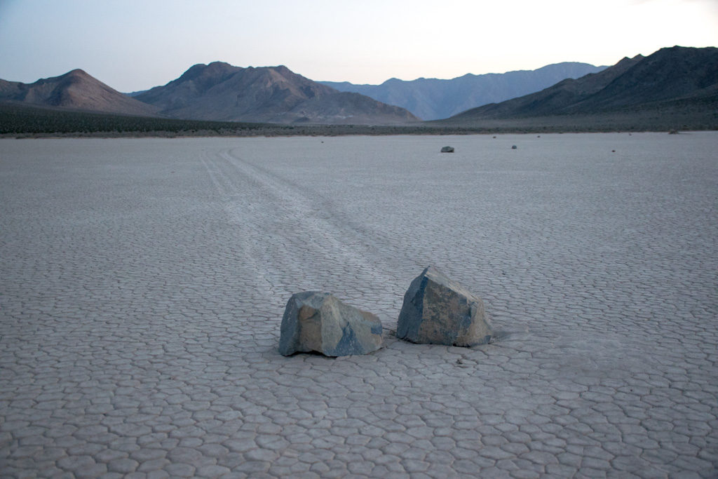 Two rocks at Racetrack Playa