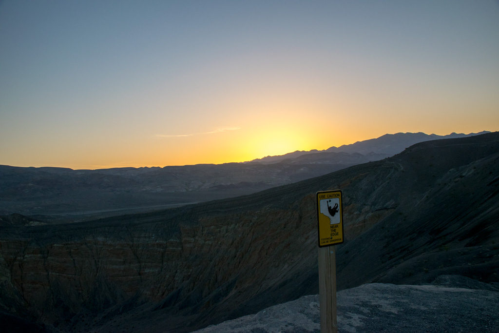 Sunrise over Ubehebe Crater