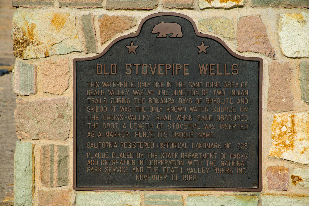 Old Stovepipe Wells Sign to Read